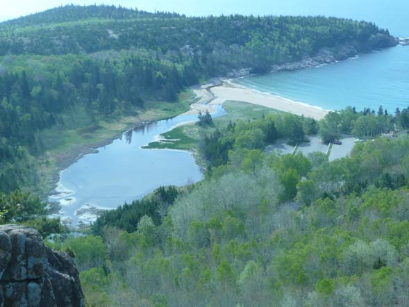 Great Head and Sand Beach from high up on Beehive Trail (photo by Chip Lary)