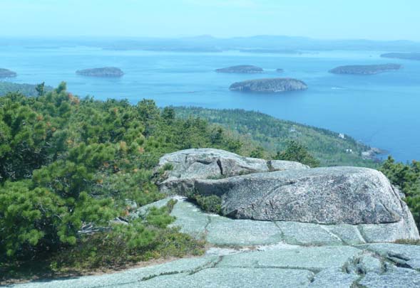 Porcupine Islands as seen from the summit of Champlain Mtn. (photo by Chip Lary)