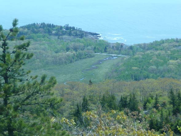 View from the south ridge of Champlain Mtn. (photo by Chip Lary)