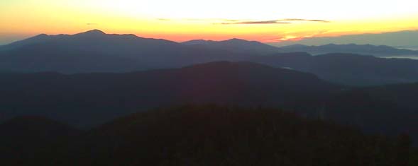 Sunrise views from the top of Mount Carrigain (photo by Bill Mahony)