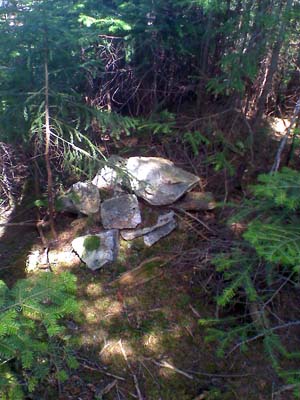 Summit cairn at Vose Spur (photo by Bill Mahony)