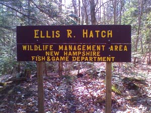 Ellis R. Hatch Wildlife Management Area sign (photo by Bill Mahony)