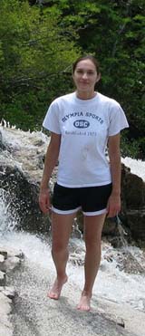 Amanda at Thoreau Falls (photo by Mark Malnati)