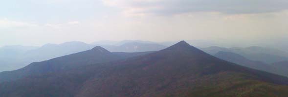 View of Mounts Liberty and Flume, taken from Haystack Mountain (photo by Bill Mahony)