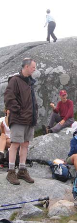 Mark on Monadnock's summit (photo by Dennis Marchand)