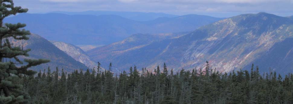 Crawford Notch with Webster Cliffs on the right as seen from Mt. Nancy (photo by Mark Malnati)