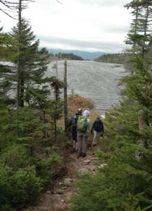 Mark, Diane, and Faye at Norcross Pond (photo by Mary Sheldon)