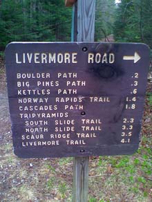 Trail sign (photo by Bill Mahony)