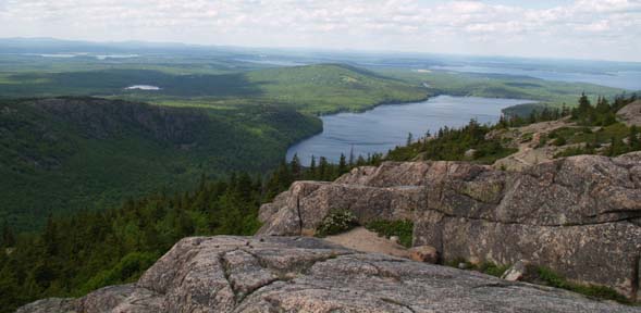 View of Eagle Lake and beyond from Pemetic Mountain's summit (photo by Webmaster)