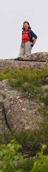 Kristin on Parkman Trail (photo by Webmaster)