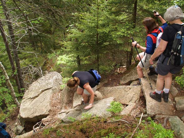 Steep descent from Parkman Mountain (photo by Webmaster)