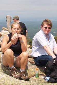 Donna and Tom on Gilmore Peak (photo by Webmaster)