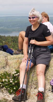 Deb on Gilmore Peak (photo by Webmaster)