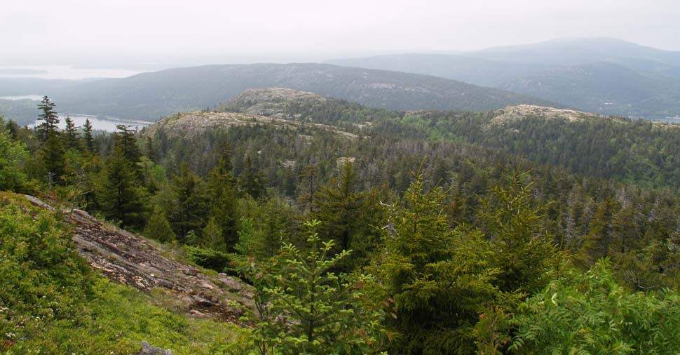 View of Gilmore Peak, Parkman Mtn., and Bald Peak from Sargent Mtn. (photo by Webmaster)