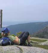Diane enjoying the views from Gilmore Peak (photo by Mark Malnati)