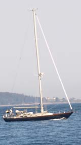 Boat seen from the point (photo by Webmaster)