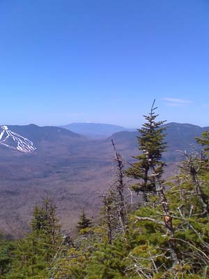 View of Mt. Techumseh and Mt. Moosilauke from Middle Tripyramid (photo by Bill Mahony)
