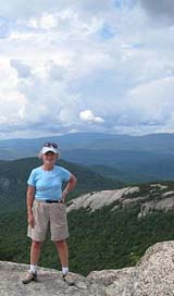 Sue on the ledges (photo by Sue Murphy)