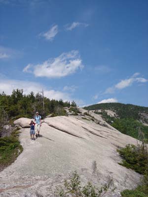 Hiking along a ledge (photo by Chris Gillespie)