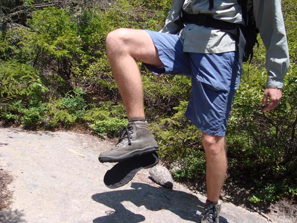 Slight footwear malfunction (photo by Chris Gillespie)