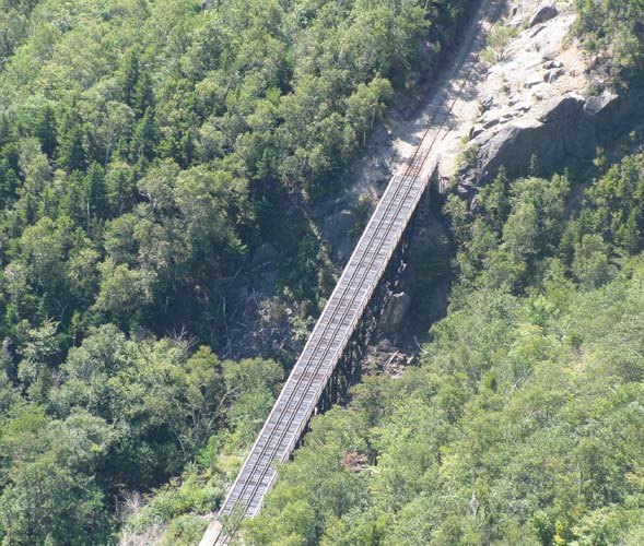 View of railway bridge taken from the summit (photo by Karl Searl)