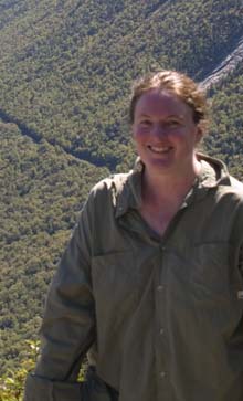 Webmaster on Willard's summit cliffs (photo by Webmaster)